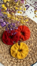 Scrunchie gumka do włosów kolor: czerwony