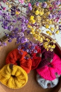 Scrunchie gumka do włosów kolor: czerwony