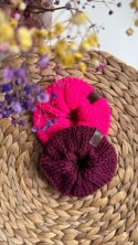 Scrunchie gumka do włosów kolor: ciemny fiolet