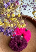 Scrunchie gumka do włosów kolor: ciemny fiolet