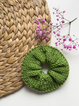Scrunchie gumka do włosów kolor: zielony