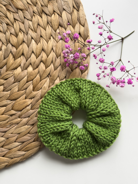 Scrunchie gumka do włosów kolor: zielony