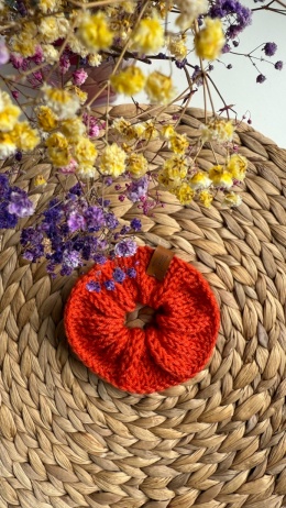 Scrunchie gumka do włosów kolor: pomarańczowy